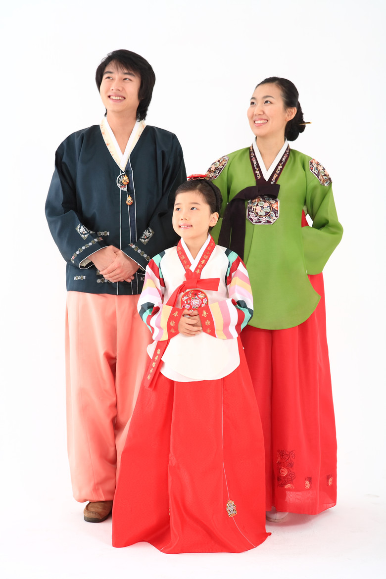 韩国传统服饰家庭摄影图库其他免费下载_jpg格式_2912像素_编号35278396